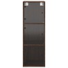 Armoire murale avec portes en verre chêne marron 35x37x100 cm 