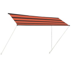 Auvent rétractable 400x150 cm Orange et marron 