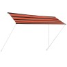 Auvent rétractable 400x150 cm Orange et marron 