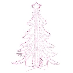 Arbre de Noël pliable avec LED Blanc chaud 87x87x93 cm 