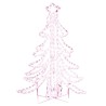 Arbre de Noël pliable avec LED Blanc chaud 87x87x93 cm 