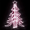 Arbre de Noël pliable avec LED Blanc chaud 87x87x93 cm 