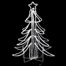 Arbre de Noël pliable avec LED Blanc chaud 87x87x93 cm 