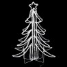 Arbre de Noël pliable avec LED Blanc chaud 87x87x93 cm 