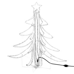 Arbre de Noël pliable avec LED Blanc chaud 87x87x93 cm 