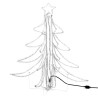Arbre de Noël pliable avec LED Blanc chaud 87x87x93 cm 