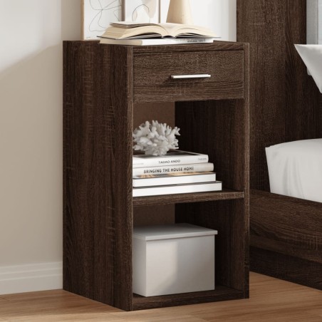 Tables de chevet 2pcs chêne marron 35x34x65cm bois d'ingénierie 