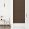 Panneaux muraux 12 pcs Marron 90x30 cm Tissu 3,24 m² 