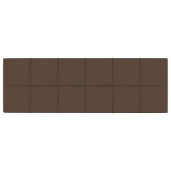 Panneaux muraux 12 pcs Marron 90x30 cm Tissu 3,24 m² 