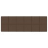 Panneaux muraux 12 pcs Marron 90x30 cm Tissu 3,24 m² 