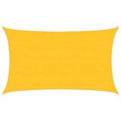 Voile d'ombrage 160 g/m² rectangulaire jaune 5x8 m PEHD 