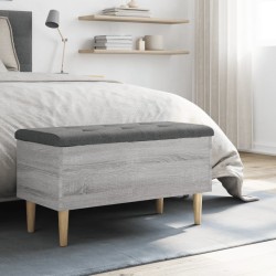 Banc de rangement sonoma gris 82x42x46 cm bois d'ingénierie 