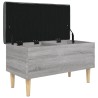 Banc de rangement sonoma gris 82x42x46 cm bois d'ingénierie 