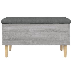 Banc de rangement sonoma gris 82x42x46 cm bois d'ingénierie 
