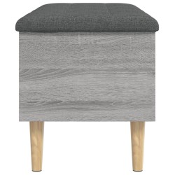 Banc de rangement sonoma gris 82x42x46 cm bois d'ingénierie 