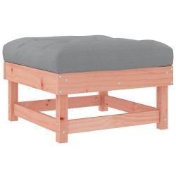 Repose-pied de jardin avec coussin bois massif douglas 