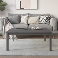 Table basse Gris 100x100x40 cm Bois massif de pin 