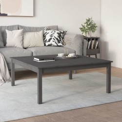 Table basse Gris 100x100x40 cm Bois massif de pin 