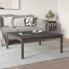 Table basse Gris 100x100x40 cm Bois massif de pin 