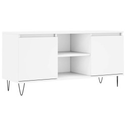 Meuble TV blanc 104x35x50 cm bois d'ingénierie 