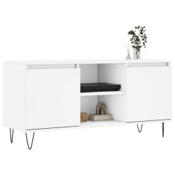Meuble TV blanc 104x35x50 cm bois d'ingénierie 