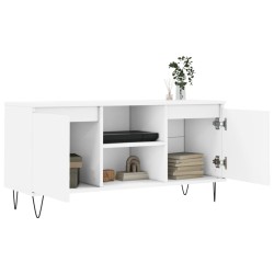 Meuble TV blanc 104x35x50 cm bois d'ingénierie 