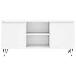 Meuble TV blanc 104x35x50 cm bois d'ingénierie 
