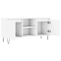 Meuble TV blanc 104x35x50 cm bois d'ingénierie 
