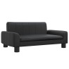 Lit pour chien noir 70x45x30 cm similicuir 