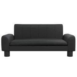 Lit pour chien noir 70x45x30 cm similicuir 