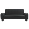 Lit pour chien noir 70x45x30 cm similicuir 