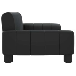 Lit pour chien noir 70x45x30 cm similicuir 