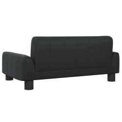 Lit pour chien noir 70x45x30 cm similicuir 