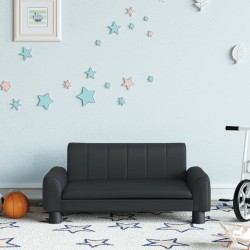 Canapé pour enfants noir 70x45x30 cm similicuir 