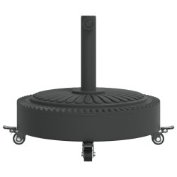 Base de parasol avec roues pour mâts Ø38 / 48 mm 27 kg rond 