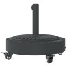 Base de parasol avec roues pour mâts Ø38 / 48 mm 27 kg rond 