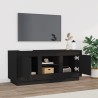 Meuble TV noir 102x35x45 cm bois d'ingénierie 