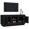 Meuble TV noir 102x35x45 cm bois d'ingénierie 
