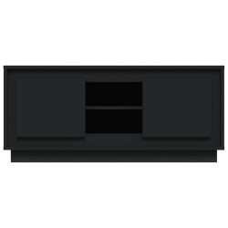 Meuble TV noir 102x35x45 cm bois d'ingénierie 