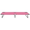 Chaise longue pliable acier rose 
