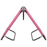 Chaise longue pliable acier rose 