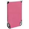 Chaise longue pliable acier rose 