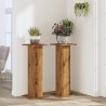 Supports pour plantes 2 pcs chêne artisanal bois d'ingénierie 