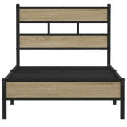 Cadre de lit sans matelas chêne sonoma 100x190 cm 