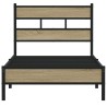 Cadre de lit sans matelas chêne sonoma 100x190 cm 