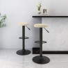 Tabourets de bar lot de 2 crème velours 