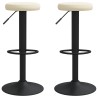Tabourets de bar lot de 2 crème velours 