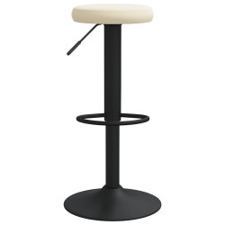 Tabourets de bar lot de 2 crème velours 
