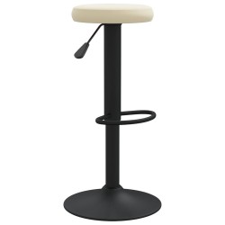 Tabourets de bar lot de 2 crème velours 
