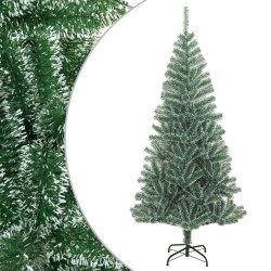 Sapin de Noël artificiel avec neige floquée vert 240 cm 
